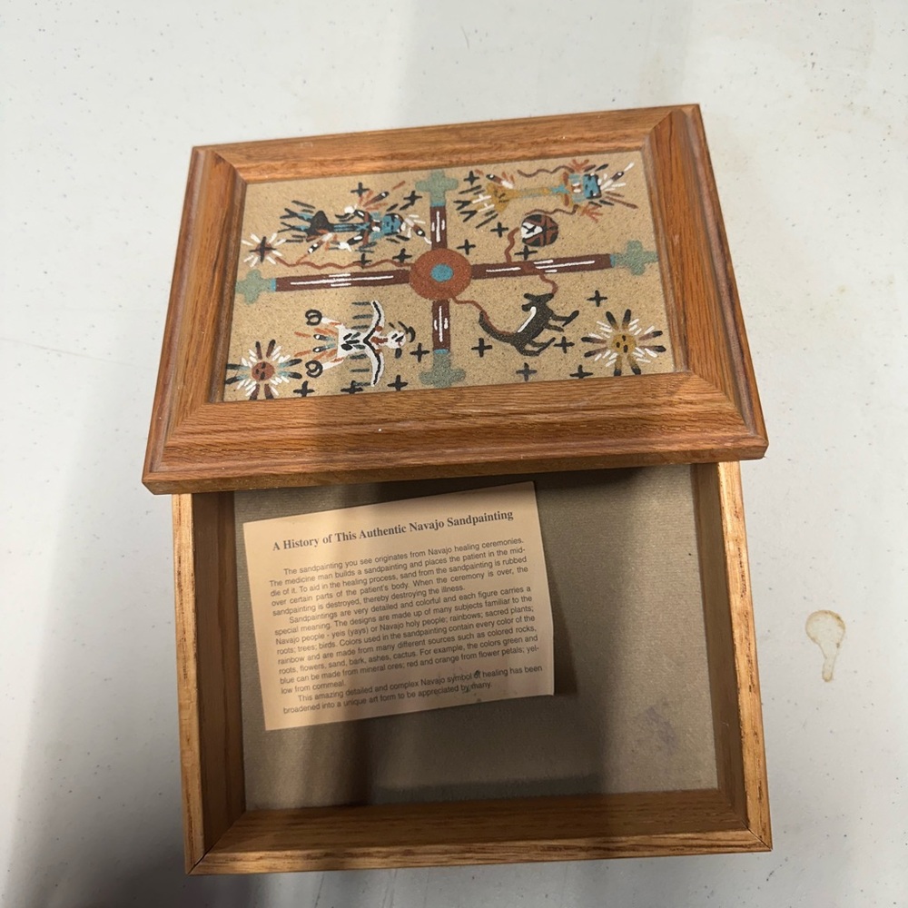 Authentic Navajo sand painting box